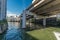 Yoroi-Bashi Bridge over Nihonbashi River in the Nihonbashikoamicho area The Shuto Expressway pictured overhead