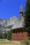 Yosemite chapel and upper yosemite fall