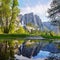 Yosemite Falls Reflection Landscape