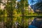 Yosemite Falls Reflection in the Merced River