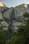 Yosemite Falls Tumbling Into The Valley Below From Four Mile Trail