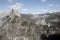Yosemite Half Dome and waterfalls