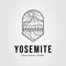 yosemite national park landscape logo vector illustration design