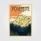 Yosemite national park vintage poster outdoor vector illustration design