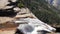 Yosemite Nevada Fall waterfall close up