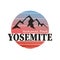 YOSEMITE PARK, MOUNTAIN SLOGAN PRINT VECTOR LOGO DESIGN