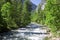 Yosemite River In summer On A Clear Day