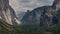 Yosemite Tunnel View Telephoto Time Lapse Sierra Nevada Mts California USA