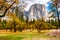 Yosemite Valley at cloudy autumn morning