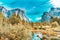 Yosemite Valley. Magnificent national American natural park - Yosemite