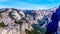 The Yosemite Valley in the Sierra Nevada Mountains viewed from Glacier Point in Yosemite National Park