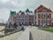 Yoshkar-Ola, Republic of Mari El, Russia - 08.20.2021. Buildings on the Amsterdam waterfront