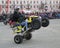 YOSHKAR-OLA, RUSSIA - MAY 5, 2018: AutoMotoshow in square. Trick