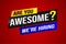 Are you awesome word concept vector illustration