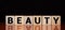 You are beautiful word written on wood block. You are beautiful text on wooden table for your desing