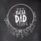 You are the best father typography on chalkboard background decorated with floral pattern.