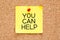 You Can Help Sticky Note