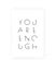 You are enough, vector. Positive thought, affirmation. Motivational, inspirational life quotes. Minimalist poster design in frame