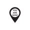 You Are Here Location Pointer Pin. Sign design concept for web, business, cover and art. GPS Destination marker. Navigation. Targe
