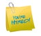 You are hired post illustration design