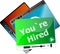 You Are Hired. Video media player set for web, minimalistic design