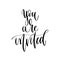 You are invited - hand lettering overlay typography element