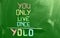 You Only Live Once Concept