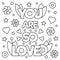 You are so loved. Coloring page. Vector illustration.