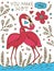 You make me hot. Flamingo couple kissing romantic poster