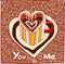 You and me coffee love hand drawn