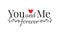 You and Me Forever, Wall Decals, Wording Design, Vector