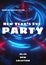 You\\\'re invited to our new year\\\'s eve party text in white over coils of blue and red lights