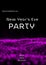 You\\\'re invited to our new year\\\'s eve party text in white with purple particles on black
