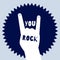 You rock poster template. Devil\'s horns sign