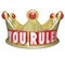 You Rule Gold Crown Words King Queen Monarch Top Ruler