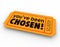 You\'ve Been Chosen One Winning Ticket Lucky Selected Choice