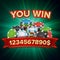 You Win. Winner Background Vector. Jackpot Illustration. Big Win Banner. For Online Casino, Playing Cards, Slots