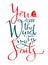 You are the Wind in my sails Yachting Calligraphy marker lettering vector print