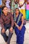 Yougn couple sitting at Khas Mahal in Agra Fort, Uttar Pradesh,