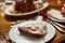 Youll be having seconds and thirds. Closeup shot of a serving of roast beef on a dining table.