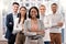 Youll never meet a better team. Shot of a group of businesspeople together in their office.