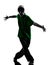 Young acrobatic break dancer breakdancing man silhouette