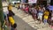 Young active male jockey riding on horseback to join Huego de Anillo contest