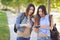 Young Adult Mixed Race Twin Sisters Sharing Cell Phone Experience