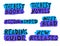 Young adults book phrases set. Vector illustartion