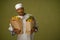 Young African American Chef Carrying Groceries