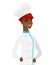 Young african-american chef laughing.