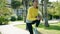 Young african american woman smiling confident stretching at park