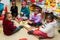 Young African kids at Small Creche Daycare Preschool