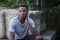 Young african man around twenty outdoor sport portrait